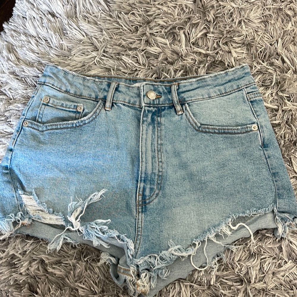 Zara high waist denim shorts